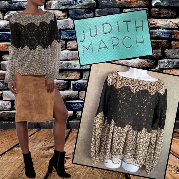 Judith March Tops - ⚡️JUDITH MARCH High Low Floral Lace Overlay